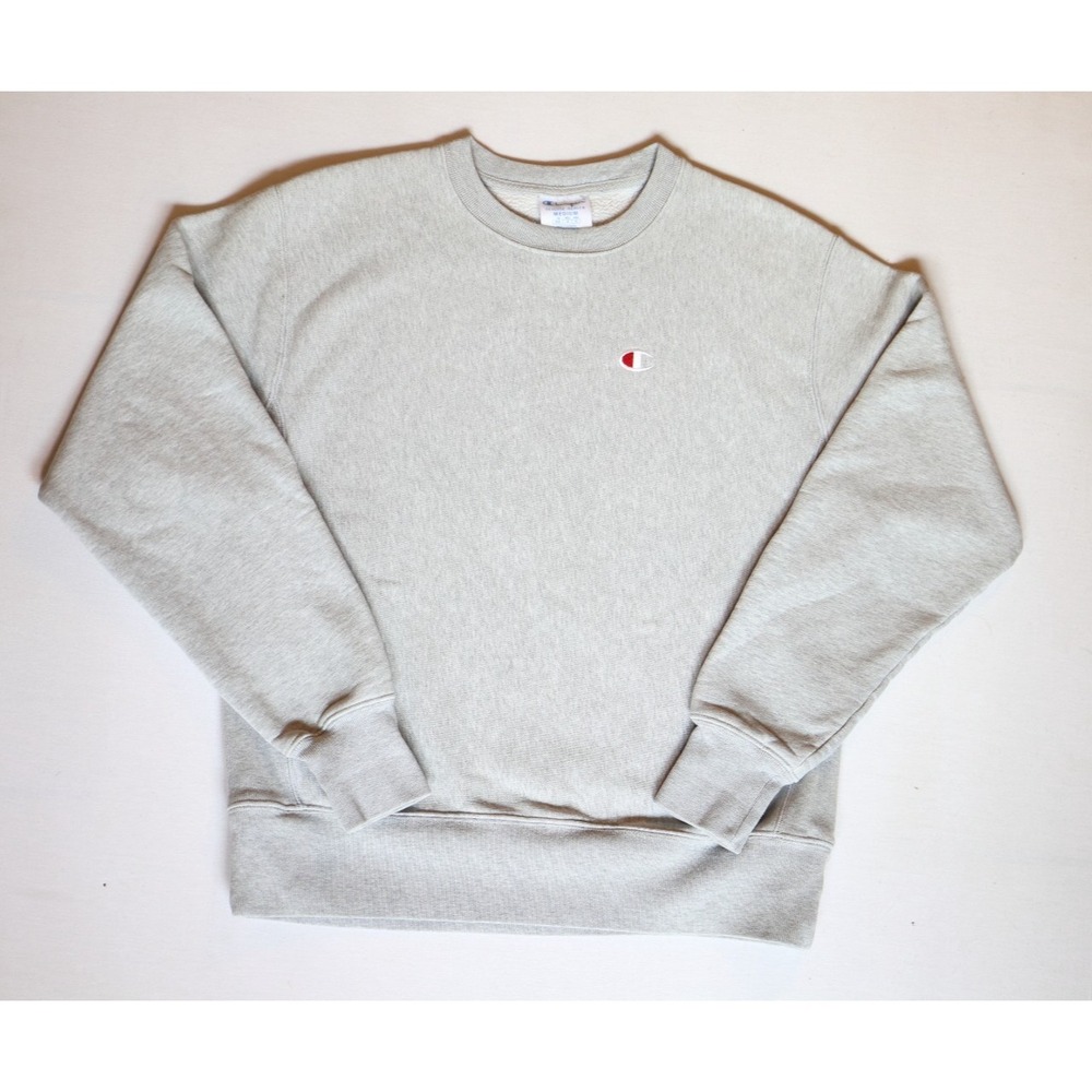 Champion Reverse Weave Crewneck Sweatshirt Heather Gray Mens Medium Pullover